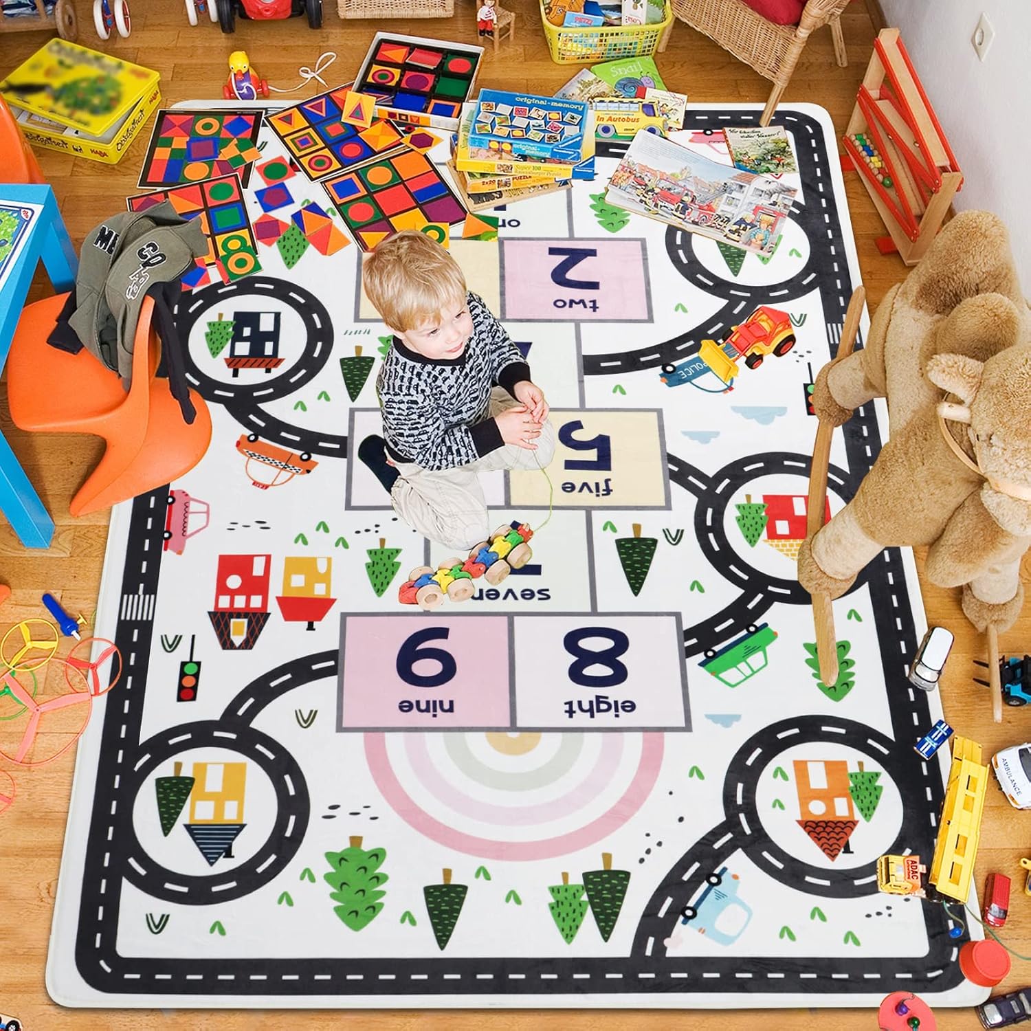 Commercial Road Printing - Tapis de jeu interactif pour enfants