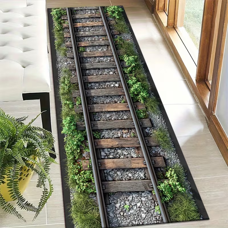 Commercial Road Printing - Tapis de chemin de piste vert